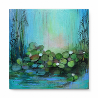 Peinture à l'huile sur toile de paysage personnalisée, série Nénuphars de Monet, peinte à la main, de haute qualité, pour la décoration intérieure européenne, style impressionniste