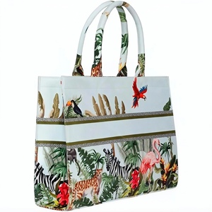 Sacs fourre-tout en toile de coton écologiques EcoDari, taille moyenne (30-50 cm), poignée longue, motif lettres, style tendance, personnalisable - Product Image 3