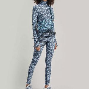 Nouveau Legging Fleurie Extensible Quadridirectionnel pour Femme, Imprimé par Transfert Thermique, Respirant, Anti-Bactérien, en Polyester/Spandex, Doux - Product Image 3