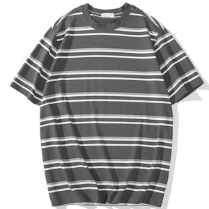 T-shirt en jersey tricoté à manches courtes Henley bleu clair pour homme, coupe classique, couleur unie, col rond, 180 grammes, écologique, vierge - Product Image 3