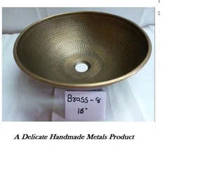 Lavabo de Latón Delicate Metals DS-144, Acabado Martillado en Latón Antiguo, Lavabo Tipo Vaso para Baños de Lujo - Product Image 4