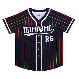 Wholesale <b>Blank</b> Polyester Baseball Jersey Custom Sublimated Printed Softball & Baseball Team Uniform Men Sports Shirt - Product Image 3