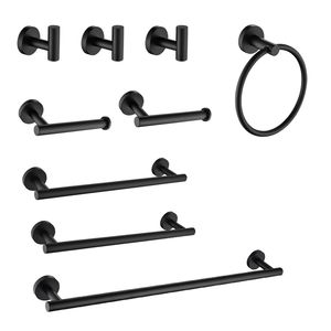 Set di 9 Pezzi Portasciugamani da Parete in Acciaio Inox, Set di Accessori per il Bagno - Product Image 1