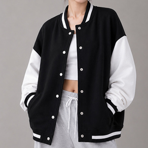 Premium Custom Women's Letterman Varsity Jacket Embroidered College Baseball Bomber <b>Coat</b> Breathable Casual Streetwear Fashion - Product Image 1