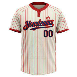 Jersey de Béisbol de Dos Botones con Precio Económico y Servicio OEM, Último Diseño, Transpirable, de Secado Rápido, Color Sólido - Product Image 2