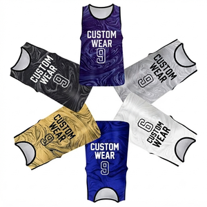 Maillot de basketball personnalisé pour fabricant de vêtements de sport – Maille respirante, séchage rapide, sans manches, col ras du cou, gilet d'entraînement sportif d'été, OEM - Product Image 1