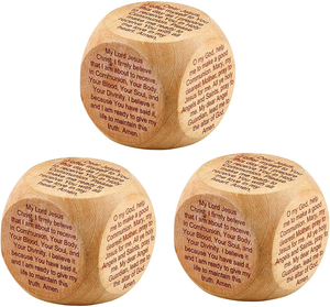 Cubo de Oración Católico de Madera, Primera Comunión, Escrituras Cristianas, con Base para Oración, Decoración de Fe, Regalo para Iglesia - Product Image 5