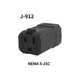 Connecteur femelle NEMA 5-15R J-912, produit taïwanais, 2P 3W 15A 125V, connecteur d'alimentation en nylon et laiton pour rallonge - Product Image 1