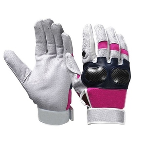 Gants de frappe en cuir blanc WARPRO INDUSTRY SS-BBG-11, ambidextres, rembourrés, en tissu tricoté respirant, fermeture auto-agrippante, unisexe adulte - Product Image 4