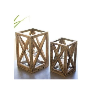 Farol de Madera Decorativo para Decoración Rústica del Hogar, Sala de Estar, Bodas, Reuniones Festivas y Decoración de Entrada - Product Image 5