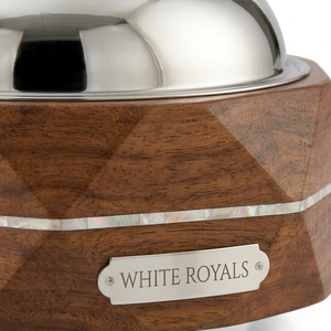 White Royals Durable Insulated Casserole Dish Brass <b>Lid</b> Heat-Retention Technology Eco-Friendly Modern Luxury Design Stainless - Product Image 2