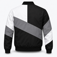 Veste bomber personnalisée en gros avec logo, color block, grande taille, chaude pour l'hiver, veste de baseball légère pour homme