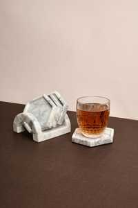 Handcrafted Natural <b>Marble</b> <b>Coaster</b> Set with Holder, <b>Coaster</b> for Daily Use and Decorative Purpose - Product Image 4