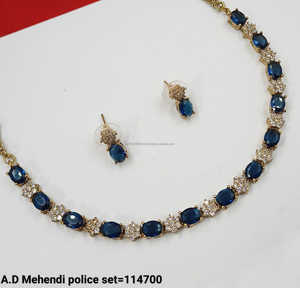 Ensemble de bijoux de mariée en diamant américain classique Collier et boucles d'oreilles en deux pièces pour mariage Style classique à la mode - Product Image 6