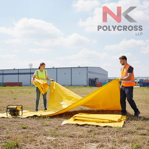 Bâche de protection pliable et portable multicouche pour couvertures temporaires, chantiers de construction, applications agricoles et extérieures - Product Image 5