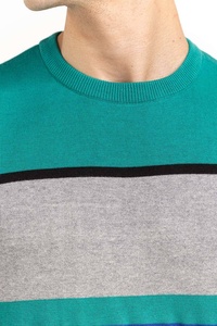 Pull en maille de cachemire noir uni à col rond en mohair et laine pour homme - Product Image 2