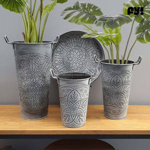 LATEST GALVANIZED FLOWER <b>VASE</b> for FLOWER NEW METAL FLOWER <b>VASE</b> for WEDDING DECORATION METAL PLANTER and <b>VASE</b> - Product Image 1