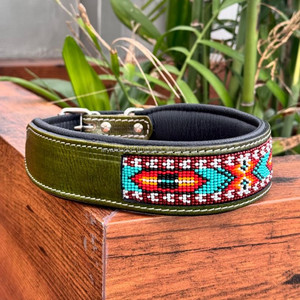 Handmade Premium Quality Hand Tooled Genuine Leather Dog Collar <b>Top</b> Indian Wholesale Manufacturer All Sizes & Colors Available - Product Image 3