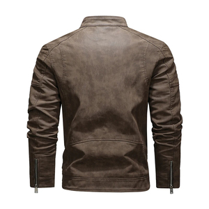 Nouvelle Veste en Cuir Tendance 2026 pour Homme – Blouson Moto Hiver Chaud en Polaire avec Fermeture Éclair – Manteau Slim en PU pour Motard - Product Image 3