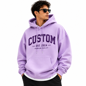Nouveau design, vente chaude, sweat à capuche oversize pour homme, couleur unie, coton molletonné, style streetwear décontracté, sweats à capuche oversize d'hiver - Product Image 1