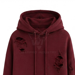 Sudaderas con Capucha Estilo Streetwear para Mujer, Algodón Premium, Fabricación OEM ODM, Sudaderas Casuales con Efecto Desgastado - Product Image 5