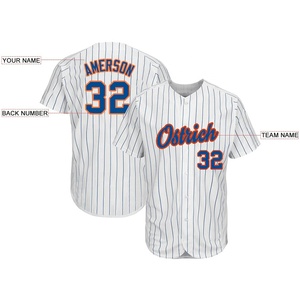 Fashion Sublimated Baseball Super Quality 100% Polyester Stripes Button <b>Down</b> Custom Baseball Jersey Sublimation Baseball Uniform - Product Image 4