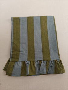 Serviette de cuisine en coton à imprimé floral bleu vert, rectangulaire, tissée, décorative, lavable à la main, Shree Balajee - Product Image 4