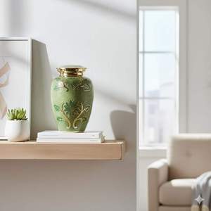 Urna Funeraria de Acero Inoxidable Ecológica y Personalizable para Cenizas de Adultos, Color Personalizado, Artesanía Uzair, Uttar - Product Image 1