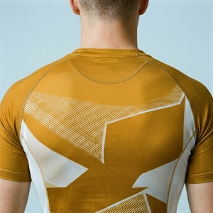 OEM Custom <b>Mens</b> Half Sleeve Compression Fitness Shirt <b>Stretch</b> Athletic Gym Workout Performance Apparel - Product Image 6