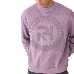 เสื้อสเวตเชิ้ตคุณภาพสูง ผ้าฝ้าย 100% สวมใส่สบาย ปักโลโก้ได้ตามต้องการ เนื้อผ้าหนา สีพื้น ทรงปกติสำหรับผู้ชาย คอกลม บุขนด้านใน เป็นมิตรต่อสิ่งแวดล้อม - Product Image 5