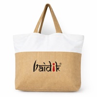 Sac de shopping personnalisable d'origine indienne Baidik, sacs de plage imprimés avec des lettres, en coton, avec poignée rembourrée douce, fermeture à glissière, utilisation quotidienne