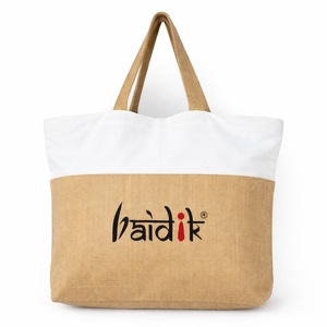 Sac de shopping personnalisable d'origine indienne Baidik, sacs de plage imprimés avec des lettres, en coton, avec poignée rembourrée douce, fermeture à glissière, utilisation quotidienne - Product Image 1