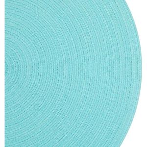 Set di 6 Tovagliette Rotonde da 15 Pollici in Cotone e Poliestere Lavabili, Intrecciate, per Tavola da Pranzo (Aqua 6) - Product Image 4