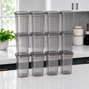 1000ML Clear Plastic Kitchen Storage <b>Container</b> with Wide Mouth for Cereals, Pulses, <b>Snacks</b> & Dry Fruit Storage - Product Image 1