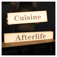 Boîte à lumière murale en acrylique personnalisée entièrement illuminée pour la décoration murale des magasins et des bureaux, enseigne lumineuse pour entreprise