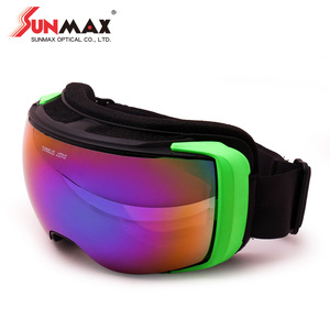 Masque de ski avec lentille sphérique interchangeable – Conception légère à demi-cadre avec protection UV - Product Image 1