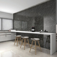 Panneau mural en PVC flexible moderne effet marbre 1200x2400mm, revêtement UV, imperméable, ignifuge, revêtement décoratif pour villa et hôpital