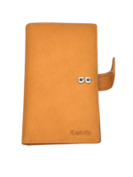 Dompet Panjang Tipis Kulit Sapi Asli Castello, Bahan Kulit Lembut, Penutup Terbuka, Warna Hitam/Cokelat Tua, Poliester, untuk Pria/Unisex