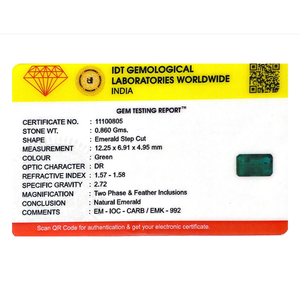 Natural Zambian Emerald 4.3 Carat Loose Gemstone Emerald Cut for Fine Jewelry - Product Image 4