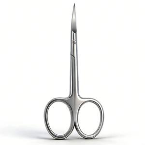 1 pièce Ciseaux à cuticules courbés de précision pour manucure, coupe-cuticules professionnel en acier inoxydable - Product Image 1