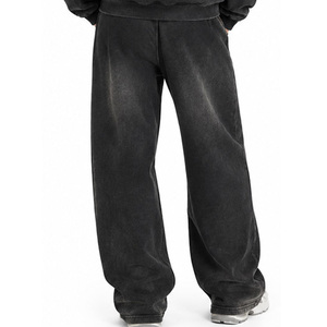 Joggers décontractés effet délavé personnalisés pour femme – Pantalons de survêtement vintage délavés coupe ample streetwear en mélange de coton – Bas de tenue tendance et mode - Product Image 2