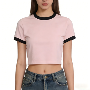 Custom Women's T-<b>Shirts</b> Polyester/Cotton Regular Fit <b>Y2k</b> Streetwear Eco-Friendly Breathable Graphic Fashion High Quality - Product Image 1