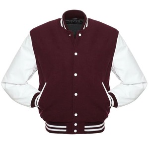 <b>Men</b> American Letterman Baseball School Team Varsity Jacket <b>Black</b> Wool and <b>Black</b> <b>Real</b> Leather Sleeves customized colors - Product Image 4
