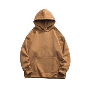 เสื้อฮู้ดดี้ผู้ชายไซส์ใหญ่ สีดำ ผ้าฝ้ายเฟรนช์เทอร์รี่ สไตล์ลำลอง สีพื้น มีกระเป๋า ดีไซน์เรียบง่าย ทรงปกติ ผ้าคอตตอนผสม - Product Image 6