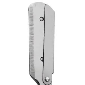 Straight <b>Razor</b> With Blue Plastic Handle Stainless Steel <b>Blade</b> <b>Single</b> <b>Blade</b> For Barber Shop Use - Product Image 6