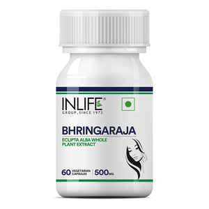 Cápsulas de Extracto de Bhringraj, 60 Cápsulas Vegetarianas a Base de Plantas, Frasco de Cápsulas Herbales para Uso Diario en Adultos - Product Image 1