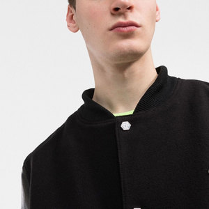 Customized OEM Varsity College <b>Jackets</b> Wholesale Blank Breathable Plus Size Unisex Hooded Geometric Cartoon 100% Wool <b>Jackets</b> - Product Image 5