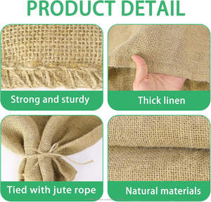 70" X 45" 100% Jute Twill Eco-Friendly Reusable Burlap Winter <b>Plant</b> <b>Cover</b> Bags-Frost & Freeze Protection Sacks - Product Image 2