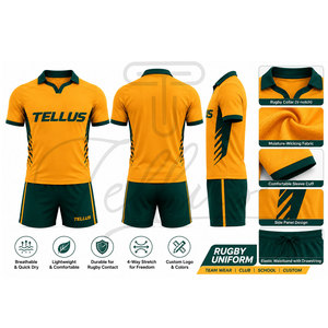 Best Design Rugby Uniform Customized Logo Printing High Quality Team Sports Wear Rugby Uniform in Different Colors Rugby Uniform - Product Image 4