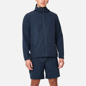 OEM Custom Logo Navy <b>Men's</b> Windbreaker <b>Jacket</b> & Short Set Lightweight Breathable Outdoor Training & Streetwear <b>Summer</b> <b>Men's</b> set - Product Image 1